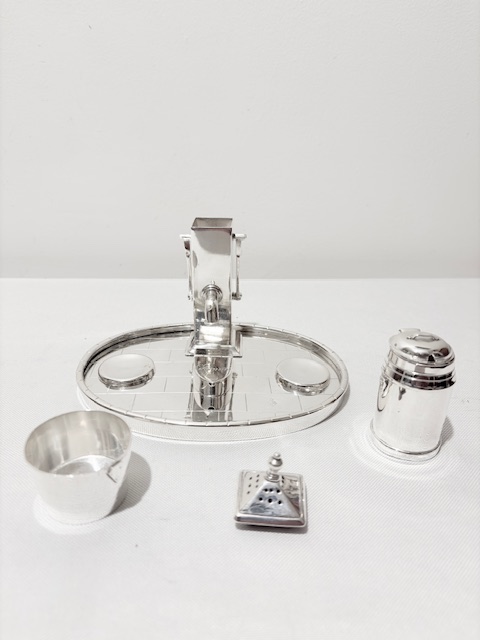 Novelty Victorian Silver Plated Farmyard Cruet