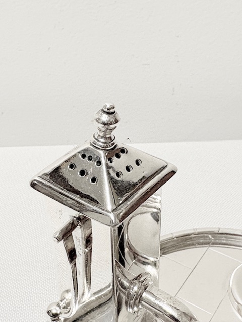 Novelty Victorian Silver Plated Farmyard Cruet