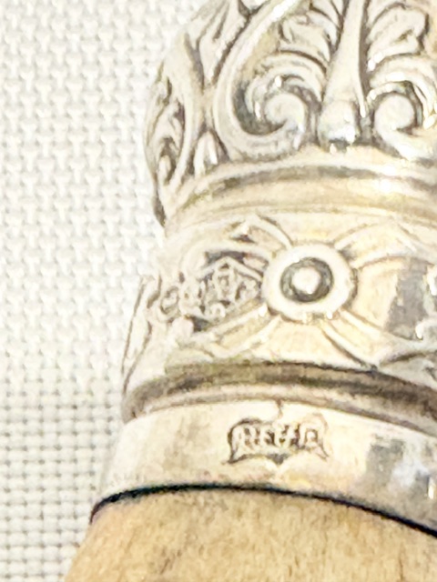 Unusual Antique Silver Plated and Antler Cake or Pie Server Unusual Antique Silver Plated and Antler Cake or Pie Server