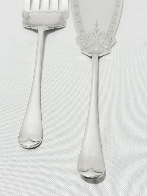 Antique Pair of Fish Servers Housed in their Original Box Antique Pair of Fish Servers Housed in their Original Box