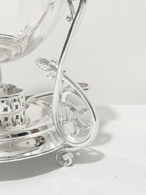 Antique Silver Plated Egg Coddler or Boiler with Swan Finial Antique Silver Plated Egg Coddler or Boiler with Swan Finial