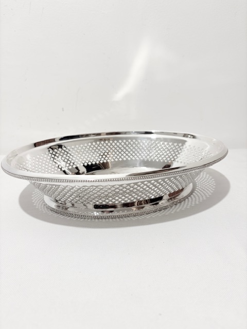 Handsome Antique Silver Plated Bread Dish