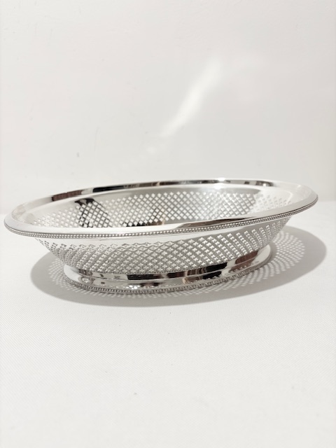 Handsome Antique Silver Plated Bread Dish