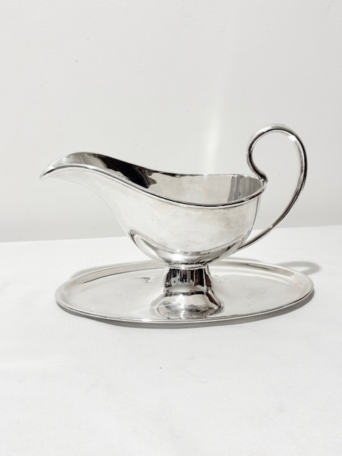 Antique Hotel Ware Silver Plated Gravy Boat