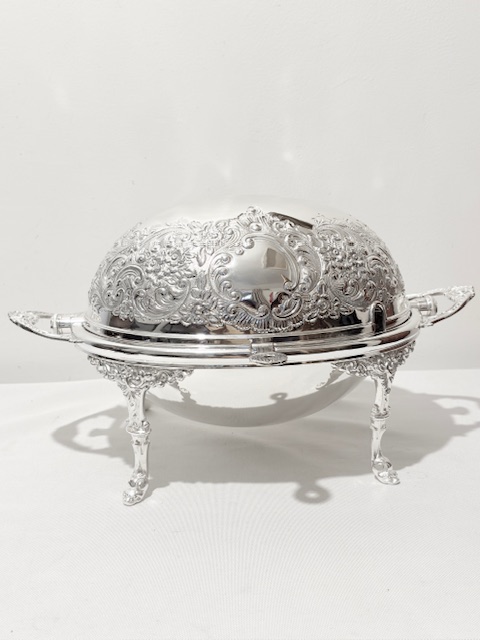 Antique Silver Plated Breakfast or Food Serving Dish