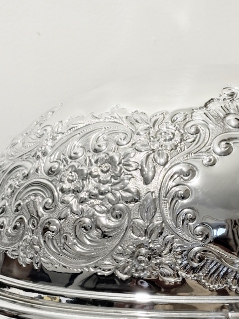 Antique Silver Plated Breakfast or Food Serving Dish