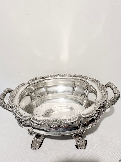 Antique Old Sheffield Plate Soup Tureen on Large Bold Legs
