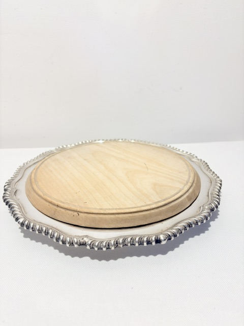 Antique Goldsmiths & Silversmiths Company Silver Plated Bread Board on Silver Plated Tray