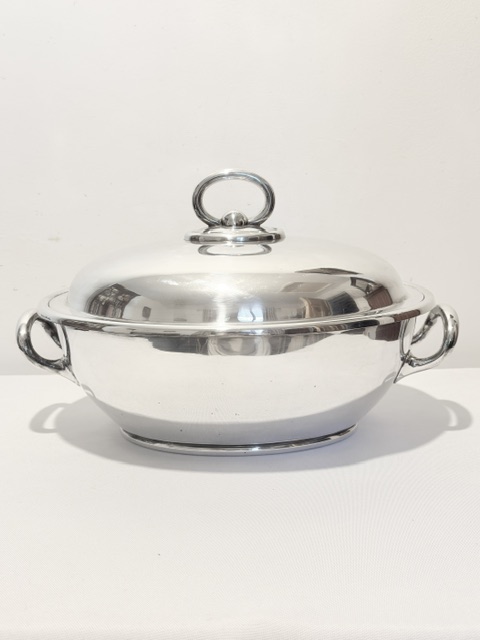 Large Hotel Quality Antique Oval Silver Plated Soup Tureen