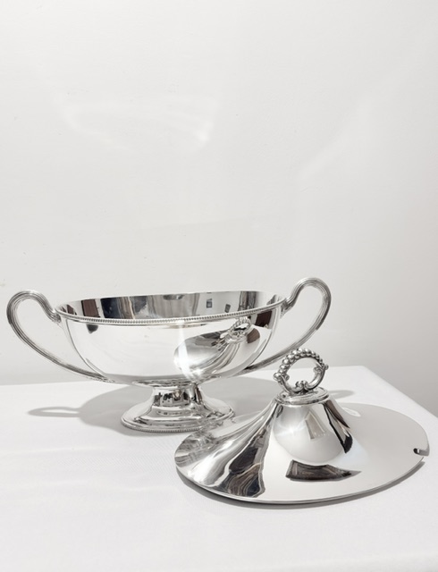Antique Adams Style Silver Plated Soup Tureen