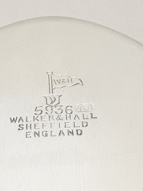 Antique Silver Plated Queen Anne Fluted Bread Roll Dish