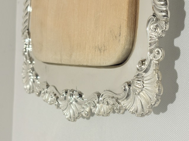 Antique Rectangular Silver Plated Bread and Cheese Board