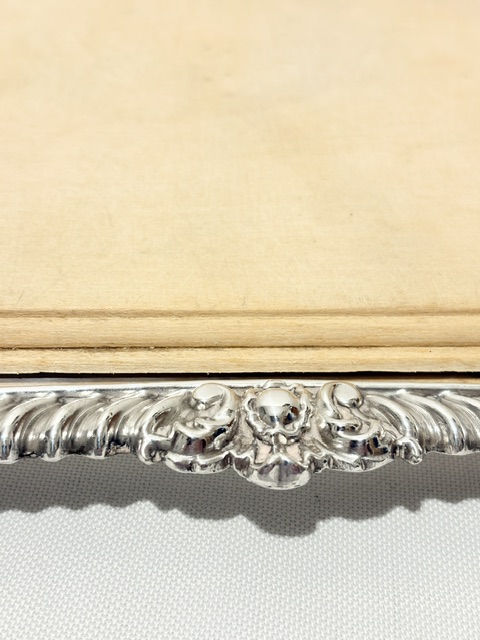 Silver Plated Rectangular Bread or Cheese Board with Original Wooden Insert Silver Plated Rectangular Bread or Cheese Board with Original Wooden Insert