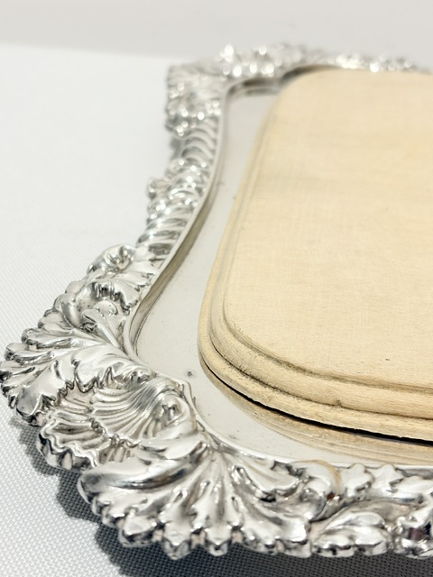 Silver Plated Rectangular Bread or Cheese Board with Original Wooden Insert Silver Plated Rectangular Bread or Cheese Board with Original Wooden Insert