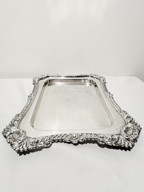 Silver Plated Rectangular Bread or Cheese Board with Original Wooden Insert Silver Plated Rectangular Bread or Cheese Board with Original Wooden Insert