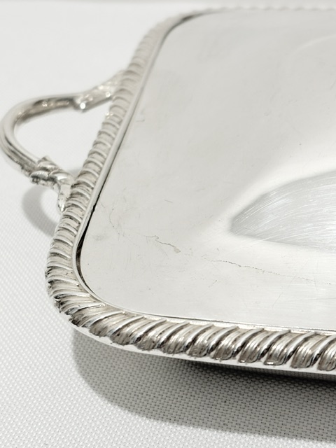 Antique Silver Plated Entree Dish of Small Size Antique Silver Plated Entree Dish of Small Size