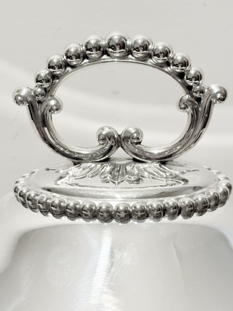 Antique Silver Plated Entree or Vegetable Dish on Warming Stand Antique Silver Plated Entree or Vegetable Dish on Warming Stand