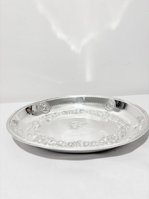 Antique Silver Plated Berry Serving Dish Antique Silver Plated Berry Serving Dish