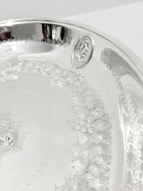 Antique Silver Plated Berry Serving Dish Antique Silver Plated Berry Serving Dish