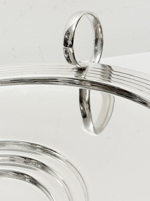 Antique Silver Plated Serving Dish in an Art Deco Manner Antique Silver Plated Serving Dish in an Art Deco Manner