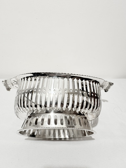 Antique Silver Plated Basket Probably Used for Bread Rolls Antique Silver Plated Basket Probably Used for Bread Rolls