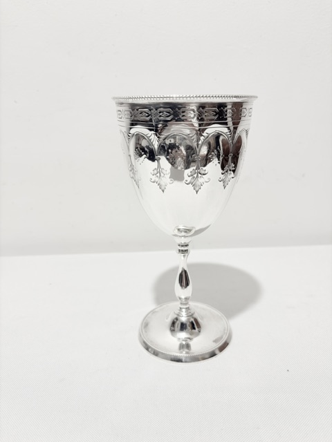 Antique Silver Plated Goblet by W W Harrison & Co Antique Silver Plated Goblet by W W Harrison & Co