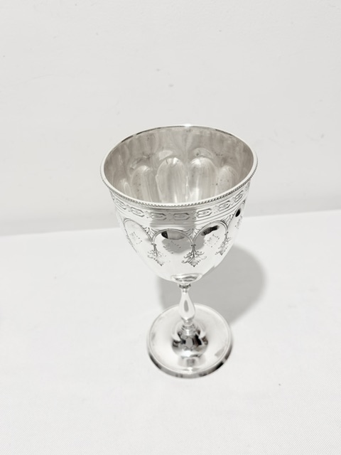 Antique Silver Plated Goblet by W W Harrison & Co Antique Silver Plated Goblet by W W Harrison & Co