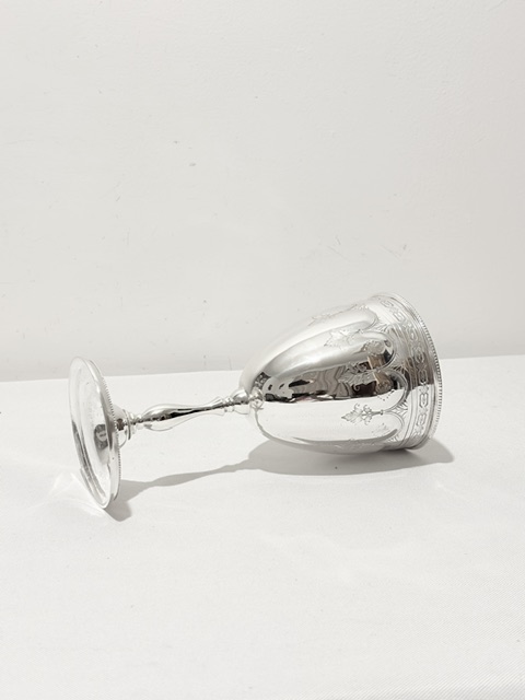 Antique Silver Plated Goblet by W W Harrison & Co Antique Silver Plated Goblet by W W Harrison & Co