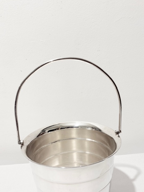 Vintage Art Deco Form Silver Plated Ice Pail Bucket