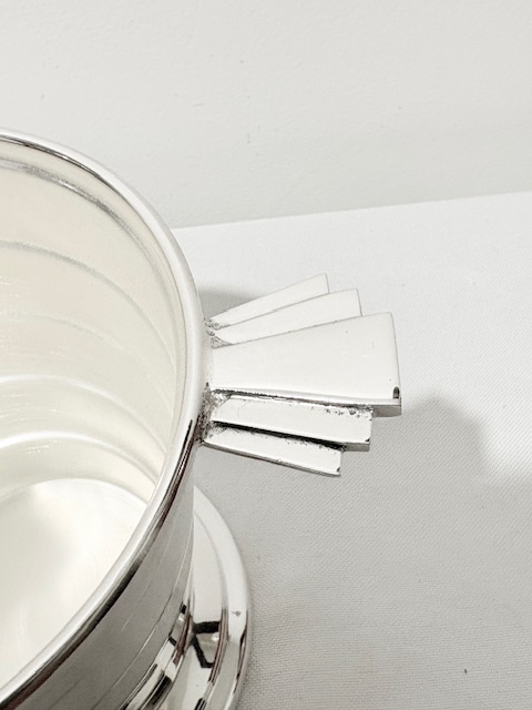Vintage Art Deco in Design Silver Plated Ice Pail or Bucket