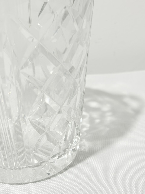 Vintage Moulded Glass and Silver Plated Ice Pail or Bucket Vintage Moulded Glass and Silver Plated Ice Pail or Bucket