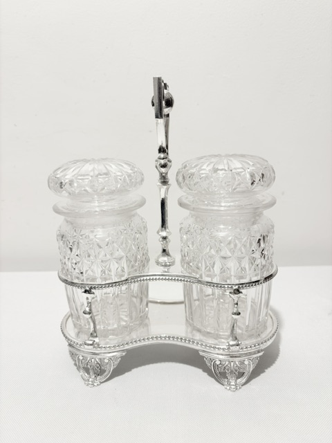 Elaborate Antique Silver Plated Double Pickle Stand (c.1880)