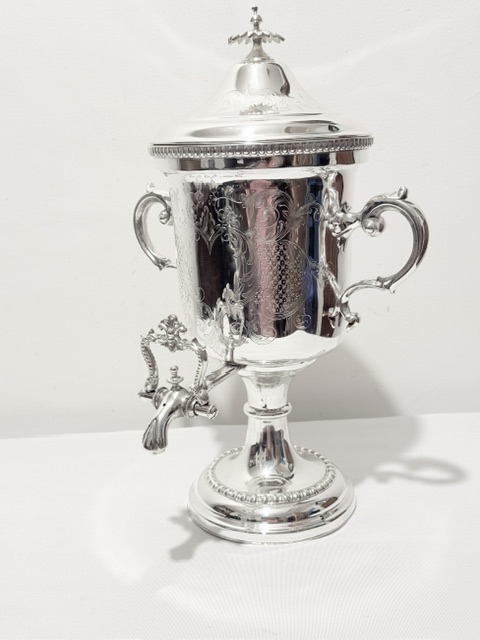 Antique Silver Plated Samovar or Tea Urn of Small Size