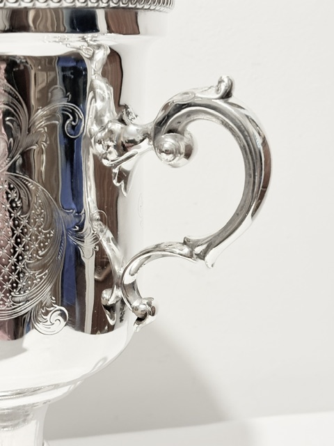 Antique Silver Plated Samovar or Tea Urn of Small Size