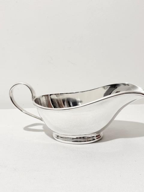 Handsome Pair of Antique Silver Plated Gravy Boats Handsome Pair of Antique Silver Plated Gravy Boats