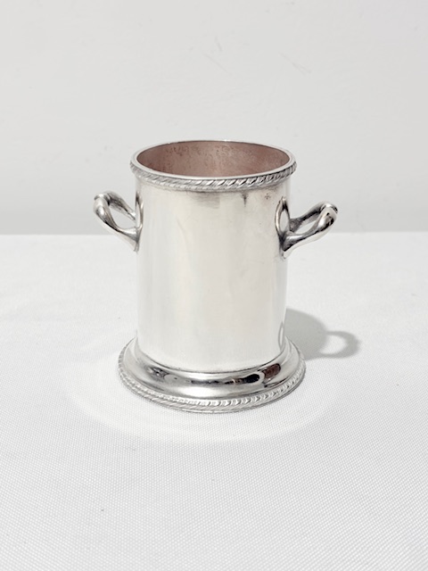 Antique Silver Plated Pen or Makeup Brush Holder