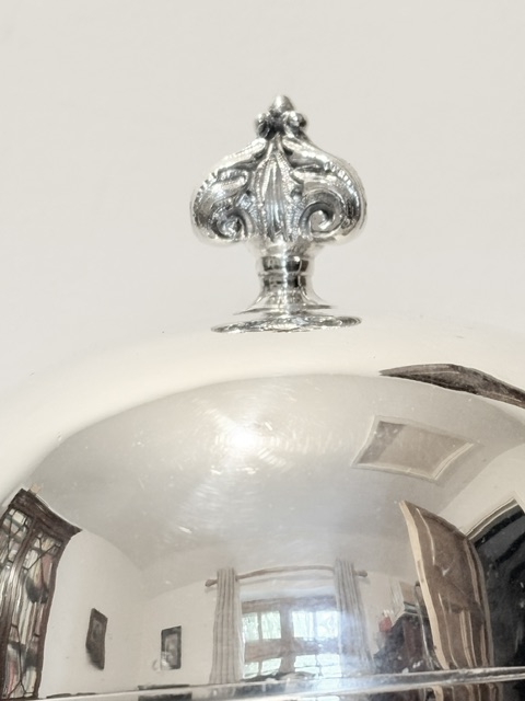 Antique Silver Plated Egg Boiler or Coddler with Original Burner