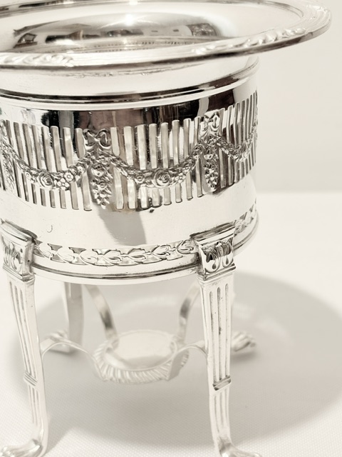 Antique Silver Plated Plant Pot Holder