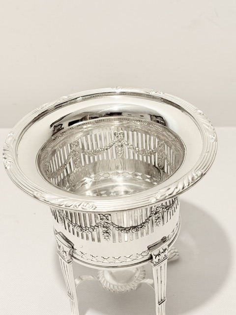 Antique Silver Plated Plant Pot Holder