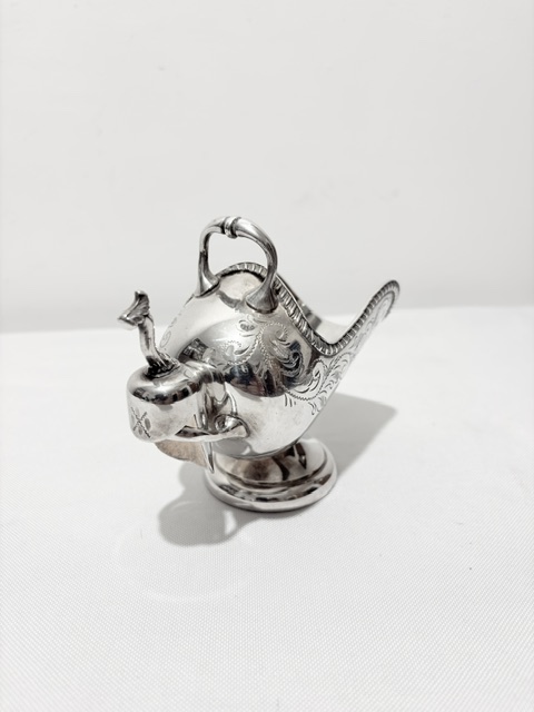 Novelty Antique Silver Plated Sugar Scuttle Modelled as a Coal Scuttle Novelty Antique Silver Plated Sugar Scuttle Modelled as a Coal Scuttle