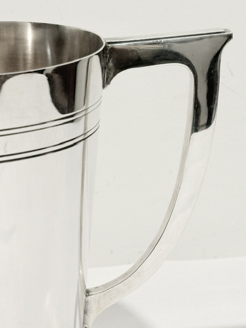 Vintage Silver Plated Art Deco Design Water Jug or Pitcher