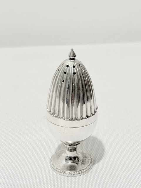 Boxed Set of 4 Antique Silver Plated Pepper Shakers Boxed Set of 4 Antique Silver Plated Pepper Shakers