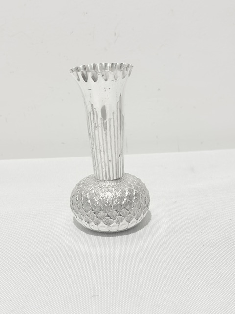 Antique Silver Plated Vase Modelled in the Shape of a Scottish Thistle Antique Silver Plated Vase Modelled in the Shape of a Scottish Thistle