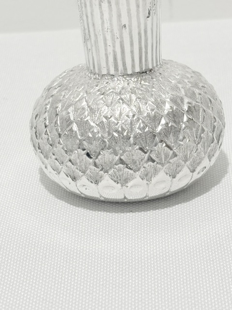 Antique Silver Plated Vase Modelled in the Shape of a Scottish Thistle Antique Silver Plated Vase Modelled in the Shape of a Scottish Thistle