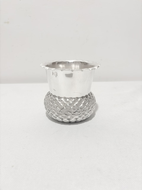 Antique Silver Plated Vase or Fern Pot in the Shape of a Scottish Thistle