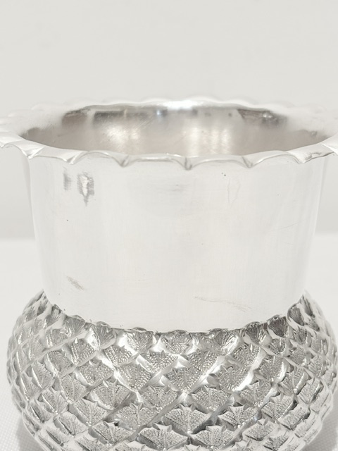 Antique Silver Plated Vase or Fern Pot in the Shape of a Scottish Thistle Antique Silver Plated Vase or Fern Pot in the Shape of a Scottish Thistle