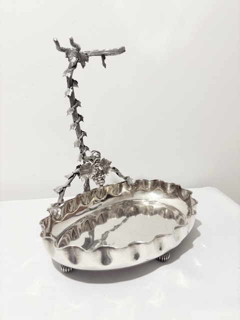 Antique Silver Plated Grapes Stand by Mappin & Webb