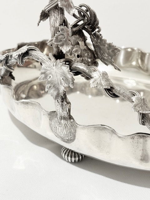 Antique Silver Plated Grapes Stand by Mappin & Webb