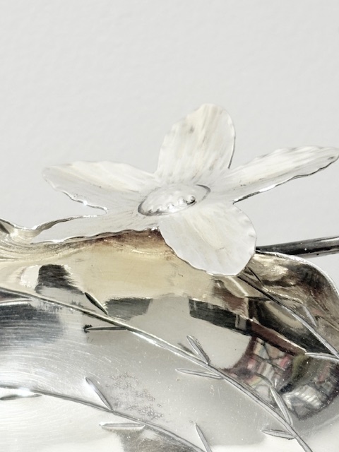 Antique Silver Plated Nut Dish by Hukin & Heath