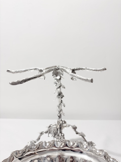 Antique Mappin & Webb Silver Plated Grapes Stand